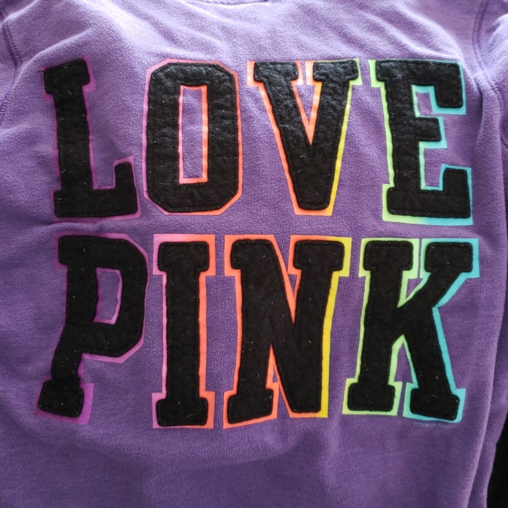 PINK v-neck hoodie